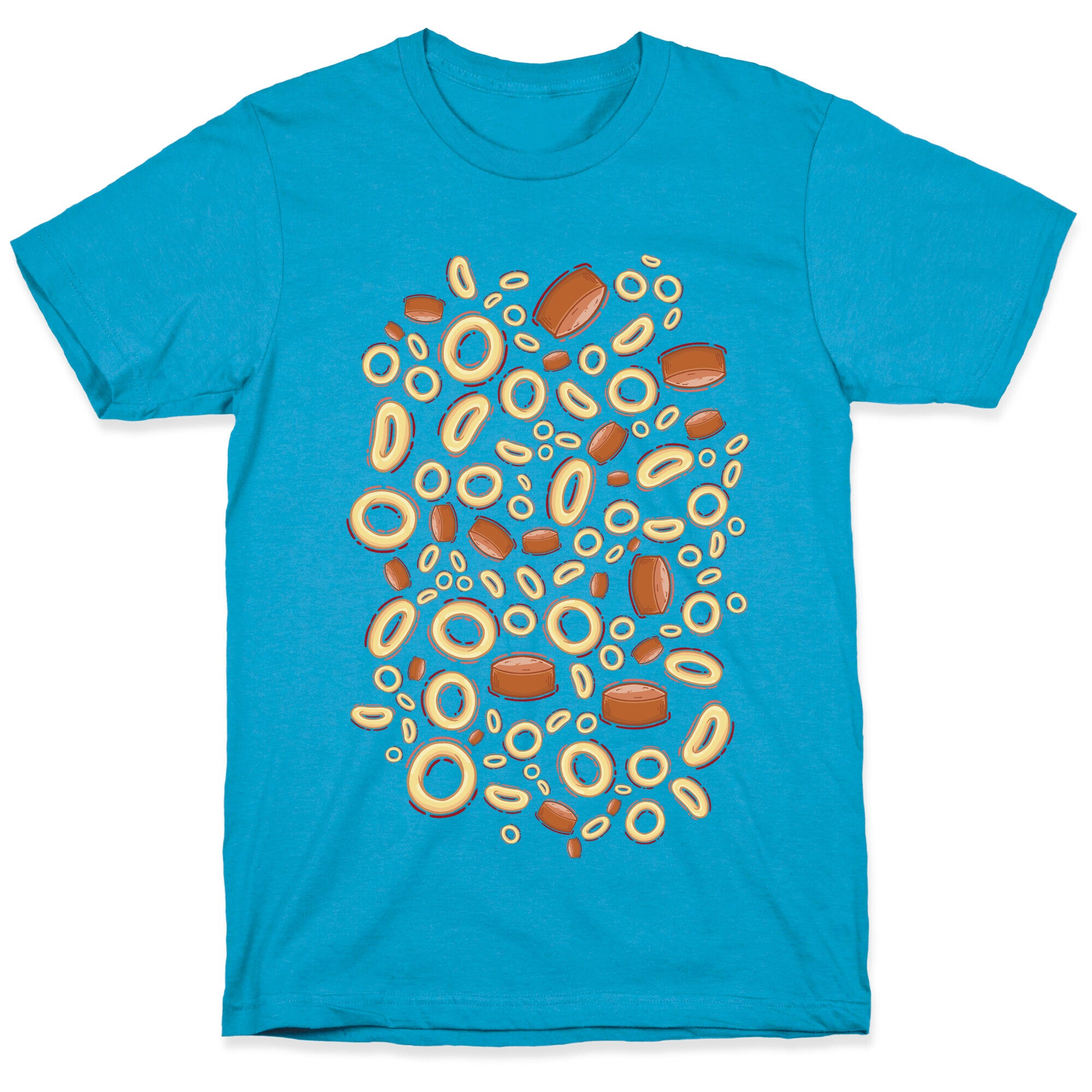 Spaghettios With Franks Pattern Unisex Triblend Tee